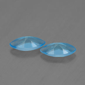 Pedras preciosas de topázio azul suíço natural de  ct, marquise, VVS-VS