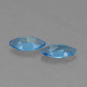Pedras preciosas de topázio azul natural de  ct, marquise, VVS-VS