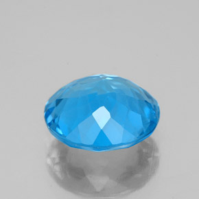 Topázio azul natural 4,00ct, corte redondo, VS