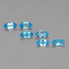 Pedras preciosas de Topázio Azul Suíço natural de 2.81 ct, Marquesa, VVS-VS