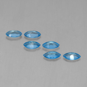 Pedras preciosas de Topázio Azul Suíço natural de 2.63 ct, Marquesa, VVS-VS