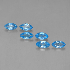 Pedras preciosas de topázio azul natural de 2,69 ct, marquise, VVS-VS