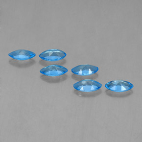 Pedras preciosas de topázio azul natural de 2,69 ct, marquise, VVS-VS