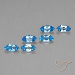 Pedras preciosas de Topázio Azul Suíço natural de 2.79 ct, Marquesa, VVS-VS