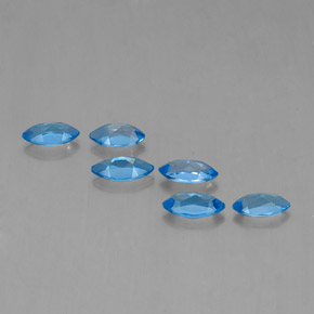 Pedras preciosas de topázio azul natural de 2,55 ct, marquise, VVS-VS