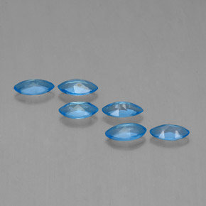 Pedras preciosas de topázio azul natural de 2,63 ct, marquise, VVS-VS