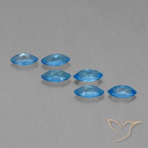 Pedras preciosas de Topázio Azul Suíço natural de 2.87 ct, Marquesa, VVS-VS