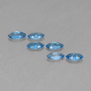 Pedras preciosas de topázio azul natural de 2,76 ct, marquise, VVS-VS