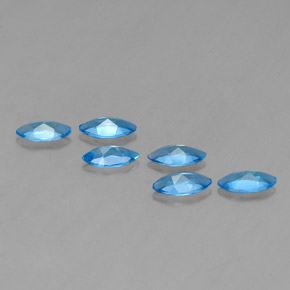 Pedras preciosas de topázio azul natural de  ct, marquise, VVS-VS