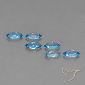 Pedras preciosas de Topázio Azul Suíço natural de 2.89 ct, Marquesa, VVS-VS
