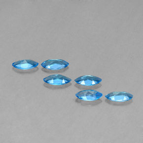 Pedras preciosas de topázio azul natural de  ct, marquise, VVS-VS