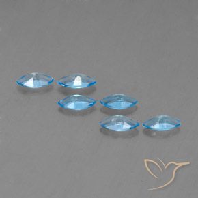 Pedras preciosas de Topázio Azul Suíço natural de 2.57 ct, Marquesa, VVS-VS