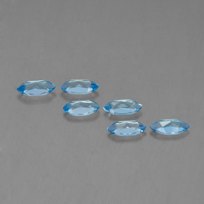 Pedras preciosas de topázio azul natural de 2,40 ct, marquise, VVS-VS