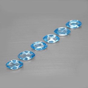 Pedras preciosas de topázio azul natural de 2,32 ct, marquise, VVS-VS
