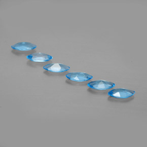 Pedras preciosas de topázio azul natural de 2,32 ct, marquise, VVS-VS