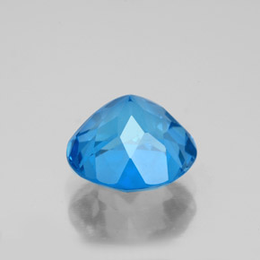 Topázio azul natural 3,55ct, corte redondo, VVS-VS