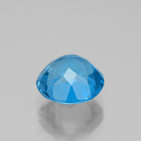 Topázio azul natural 3,11ct, corte redondo, VS