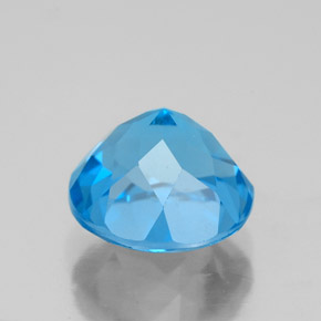 Topázio azul natural 4,00ct, corte redondo, VS