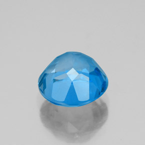 Topázio azul natural 3,48ct, corte redondo, VS