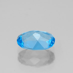 Topázio azul natural 1,40ct, corte oval, VVS-VS