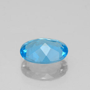 Topázio azul natural 1,86ct, corte oval, VVS-VS
