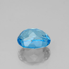Topázio azul natural 1,82ct, corte oval, VS-SI