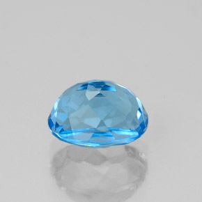 Topázio azul natural 2,18ct, corte oval, VVS
