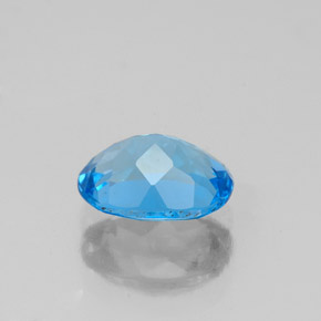 Topázio azul natural 1,52ct, corte oval, VVS-VS