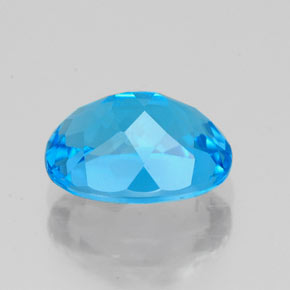 Topázio azul natural 2,50ct, corte oval, VVS-VS