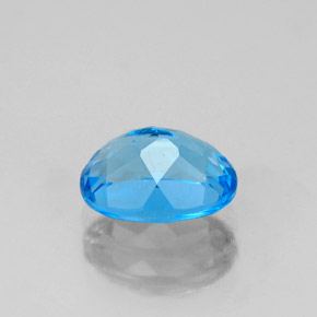 Topázio azul natural 1,78ct, corte oval, VS-SI