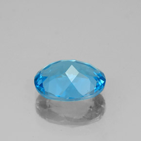 Topázio azul natural 2,21ct, corte oval, VVS-VS