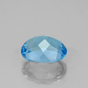 Topázio azul natural 2,53ct, corte oval, VS