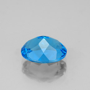 Topázio azul natural 2,28ct, corte oval, VS