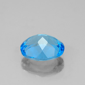 Topázio azul natural 2,36ct, corte oval, VS-SI
