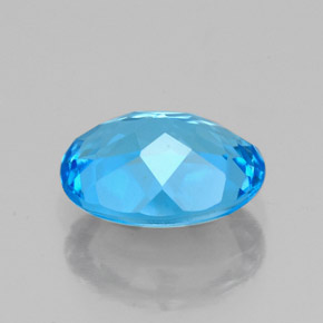 Topázio azul natural 2,18ct, corte oval, VS