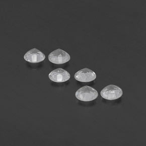 Pedras preciosas de topázio branco natural de  ct, corte redondo, VS