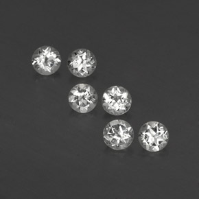 Pedras preciosas de topázio branco natural de  ct, corte redondo, VVS-VS