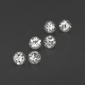 Pedras preciosas de topázio branco natural de  ct, corte redondo, VVS-VS