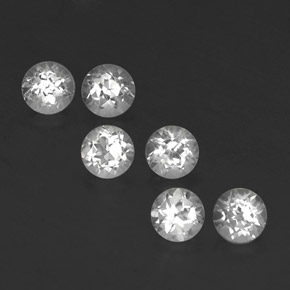 Pedras preciosas de topázio branco natural de  ct, corte redondo, VVS-VS