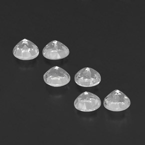 Pedras preciosas de topázio branco natural de  ct, corte redondo, VVS-VS