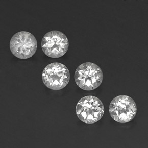 Pedras preciosas de topázio branco natural de  ct, corte redondo, VVS-VS
