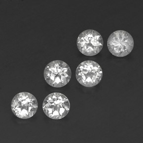 Pedras preciosas de topázio branco natural de  ct, corte redondo, VVS-VS