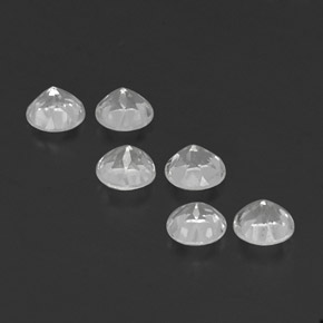 Pedras preciosas de topázio branco natural de  ct, corte redondo, VVS-VS