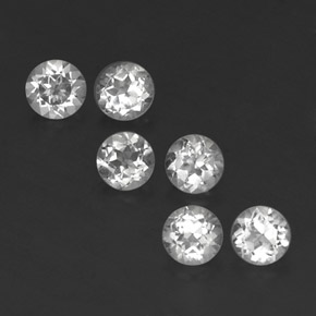 Pedras preciosas de topázio branco natural de  ct, corte redondo, VS