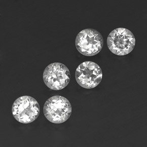 Pedras preciosas de topázio branco natural de  ct, corte redondo, VS