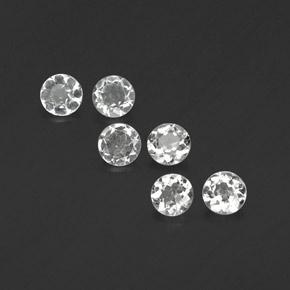 Pedras preciosas de topázio branco natural de  ct, corte redondo, VVS-VS