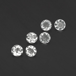 Pedras preciosas de topázio branco natural de  ct, corte redondo, VVS-VS