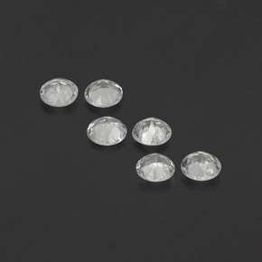 Pedras preciosas de topázio branco natural de  ct, corte redondo, VVS-VS