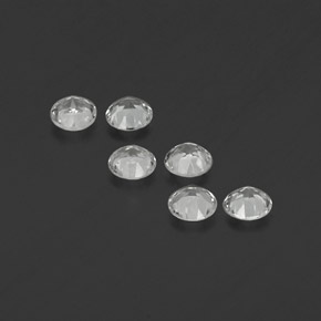 Pedras preciosas de topázio branco natural de  ct, corte redondo, VS