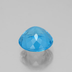 Topázio azul natural 2,24ct, corte redondo, VVS